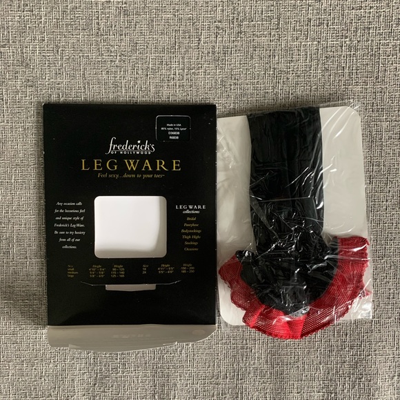 New! Fredericks of Hollywood Seduction color band & backseam Stockings - Picture 4 of 4